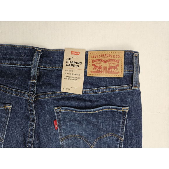 Levi's 311 shaping skinny capri Women's Size 8 Blue Denim Stretch - Picture 7 of 9